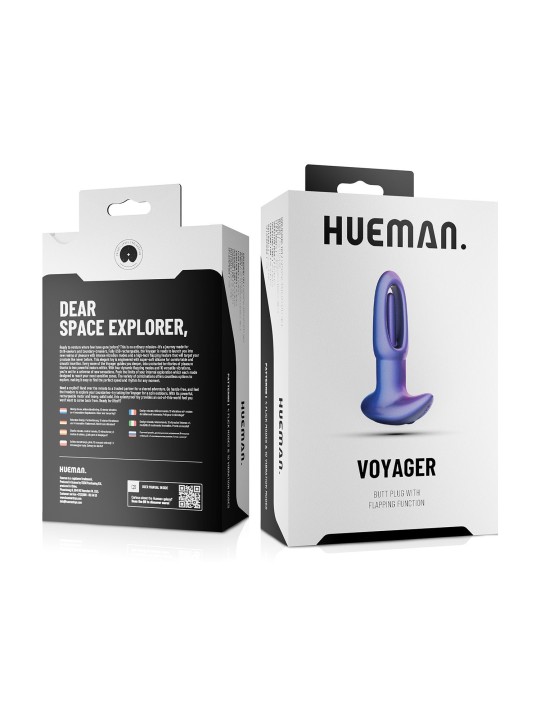 Hueman - Voyager Vibrating Butt Plug With Tapping - Purple