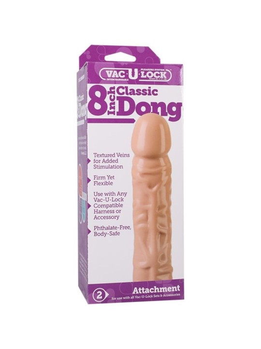 Doc Johnson - VacULock 20 cm Dildo - Beige
