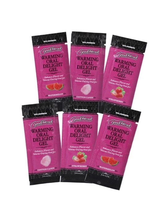 Doc Johnson - GoodHead Warming Head Oral Delight Gel - 6 Pack - 7 ml