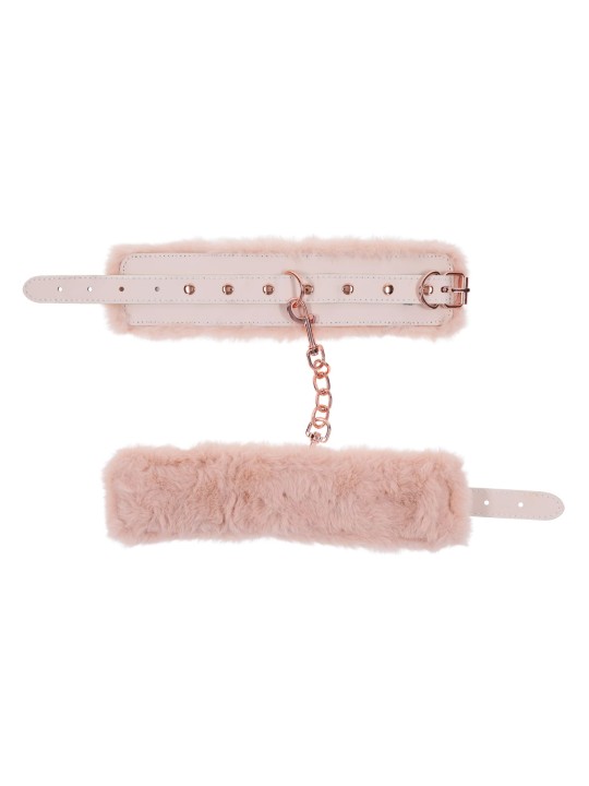 Sportsheets – S&M Peaches ‘n CreaMe Fur Handcuffs – Cream