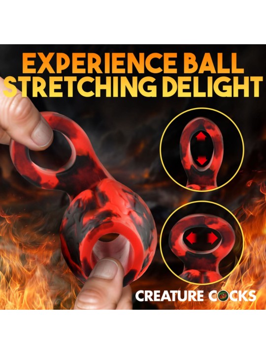 Creature Cocks - Hell Hound Ballstretcher - Rood