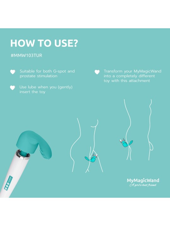 MyMagicWand G-Spot/Prostaat Opzetstuk - Turquoise