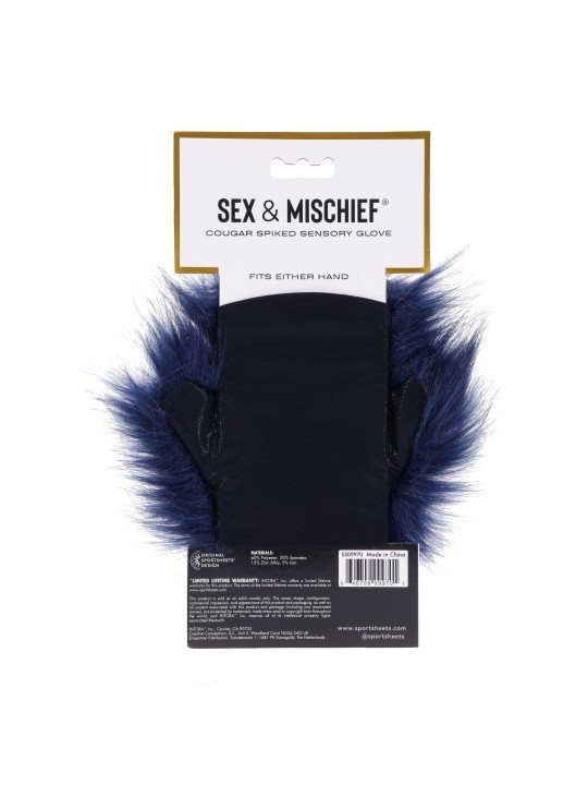 Sportsheets - Cougar Spiked Sensory Glove - Blue