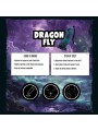 Mythical Mates - Dragonfly Dildo Paars & Groen - 22.6 cm