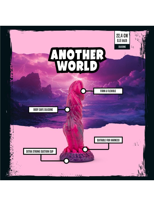 Mythical Mates - Another World Dildo Roze & Paars - 22.4 cm