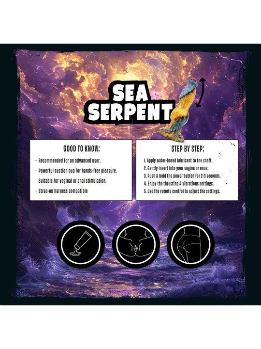 Mythical Mates - Sea Serpent Stotende Dildo - 26 cm