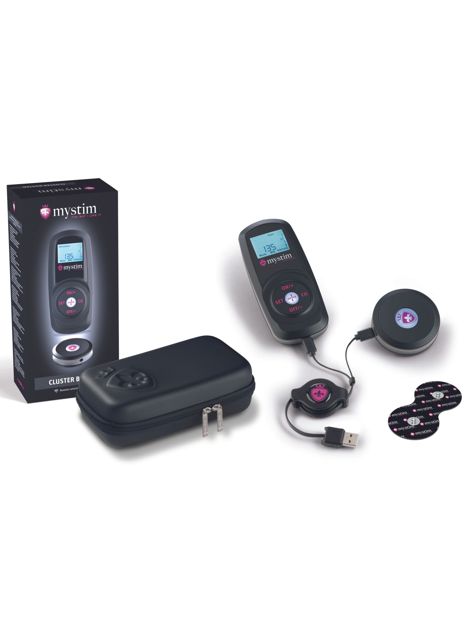 Mystim – Cluster Buster E-Stim Starterkit – Zwart