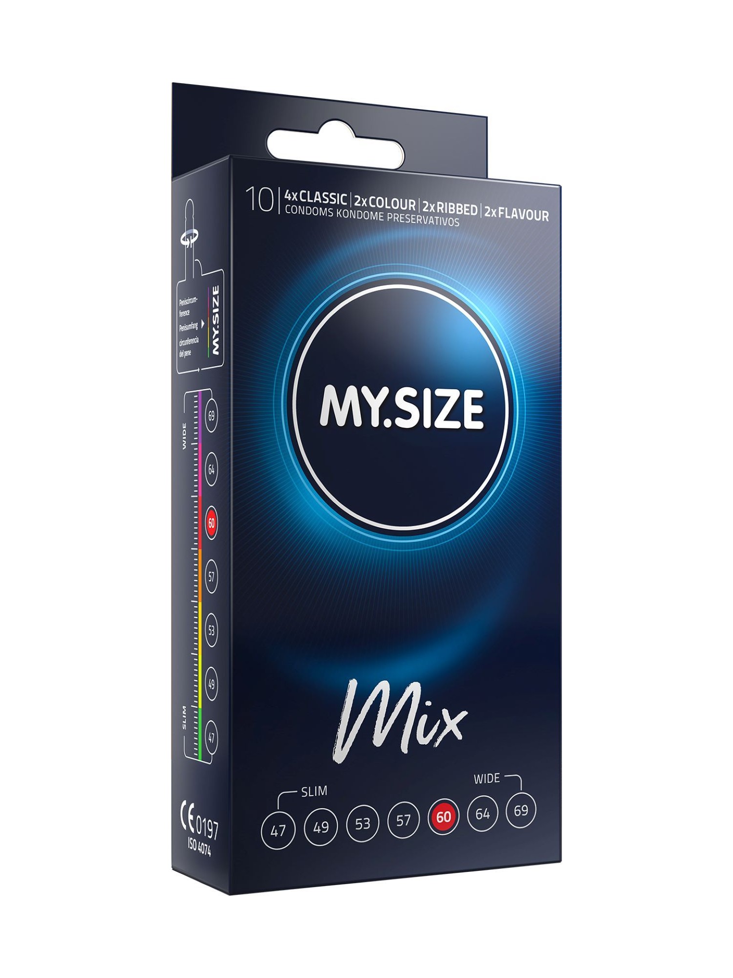 MY.SIZE Mix 60 mm Condoms - 10pcs