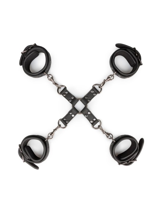 Easytoys Fetish - Hogtie With Hand and Anklecuffs - Black