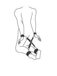 Easytoys Fetish - Hogtie With Hand and Anklecuffs - Black