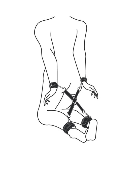 Easytoys Fetish - Hogtie With Hand and Anklecuffs - Black