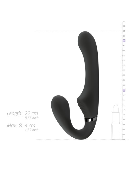 No-Parts - Avery Strapless Strap-On Vibrating Dildo - 22 cm