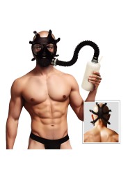 XR Brands - Inhaler Gas Masker Met Fles - Zwart & Wit