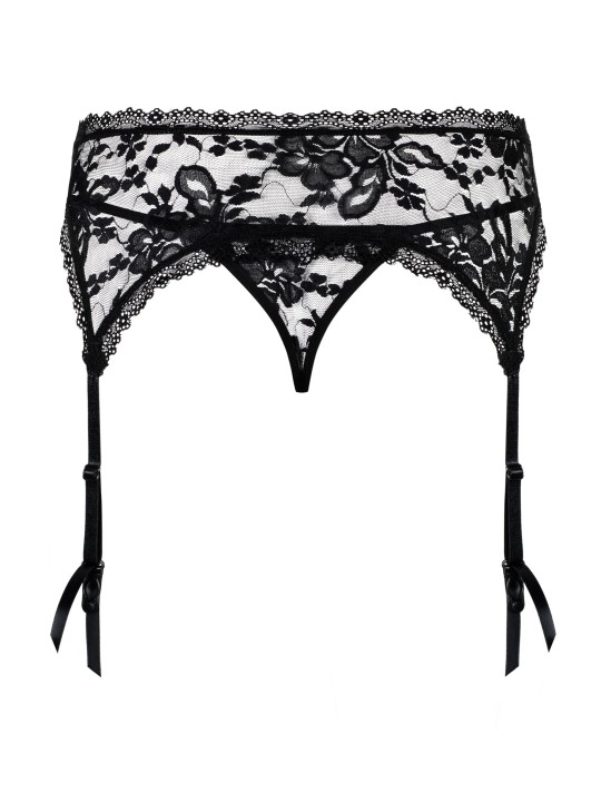 Obsessive - Catia Jarretelgordel & String - Zwart