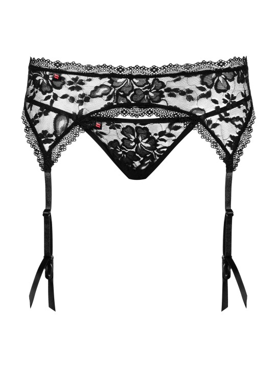 Obsessive - Catia Jarretelgordel & String - Zwart