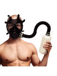 XR Brands - Inhaler Gas Masker Met Fles - Zwart & Wit