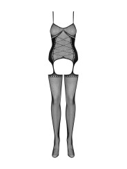 Obsessive - Jarretel Catsuit Met Body Design