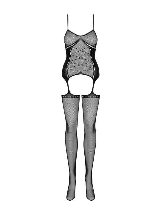 Obsessive - Jarretel Catsuit Met Body Design