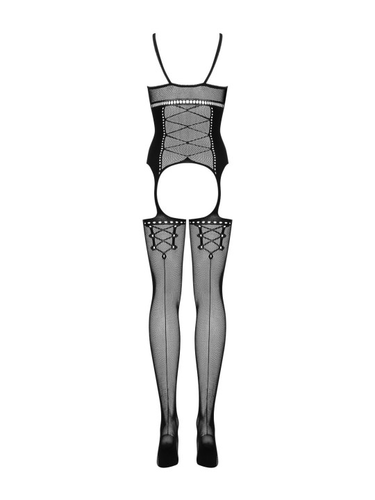 Obsessive - Jarretel Catsuit Met Body Design