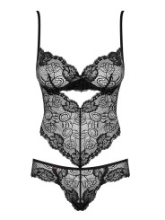Obsessive - Alluria Kanten Body - Zwart