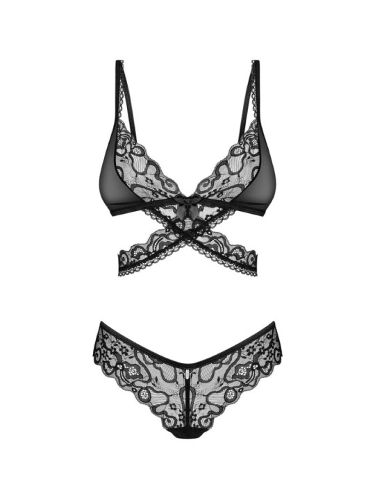 Obsessive - Blomentis Tweedelige Set - Zwart