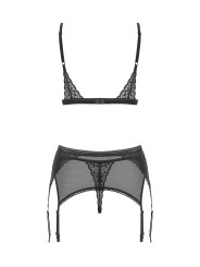 Obsessive - 3-delige Bh-set Shibu - zwart