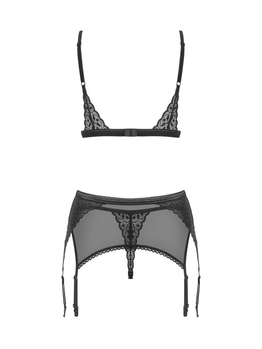 Obsessive - 3-delige Bh-set Shibu - zwart