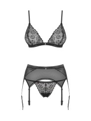 Obsessive - 3-delige Bh-set Shibu - zwart
