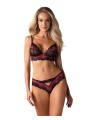 Obsessive - Tulia 2-Delige BH Set - Zwart/Roze