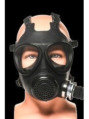 XR Brands - Inhaler Gas Masker Met Fles - Zwart & Wit