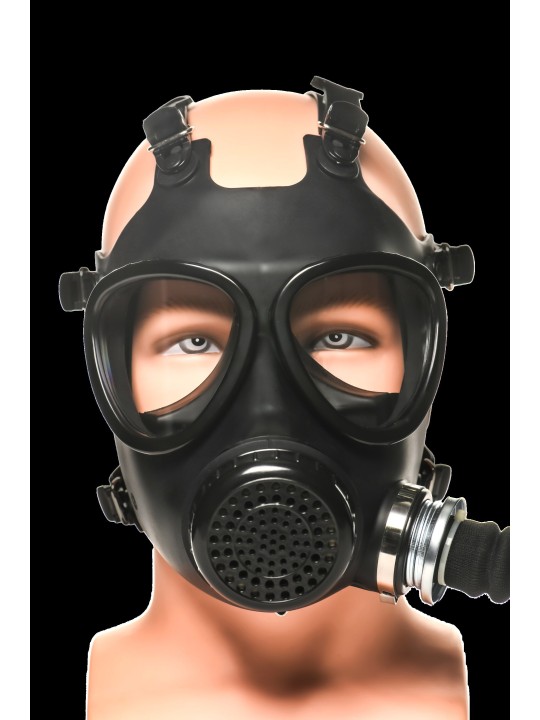 XR Brands - Inhaler Gas Masker Met Fles - Zwart & Wit