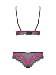 Obsessive - Tulia 2-Delige BH Set - Zwart/Roze
