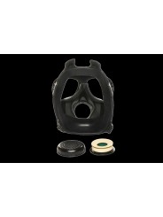 XR Brands - Inhaler Gas Masker Met Fles - Zwart & Wit