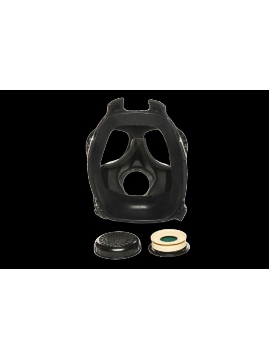 XR Brands - Inhaler Gas Masker Met Fles - Zwart & Wit