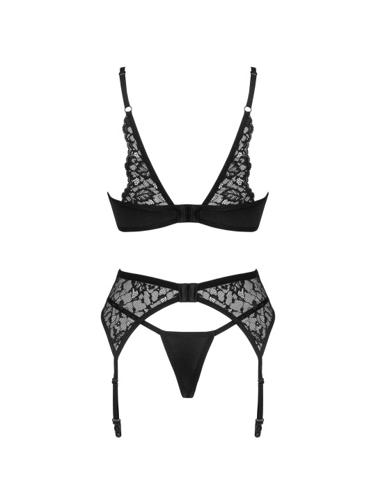 Obsessive - Bellastia 3-delige BH Set - Zwart
