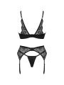 Obsessive - Bellastia 3-delige BH Set - Zwart