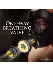 XR Brands - Inhaler Gas Masker Met Fles - Zwart & Wit