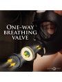 XR Brands - Inhaler Gas Masker Met Fles - Zwart & Wit