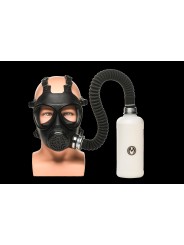 XR Brands - Inhaler Gas Masker Met Fles - Zwart & Wit