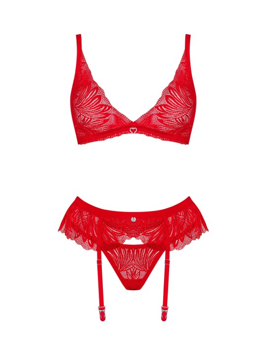 Obsessive - Chilisa Driedelige Set - Rood