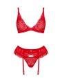 Obsessive - Chilisa Driedelige Set - Rood