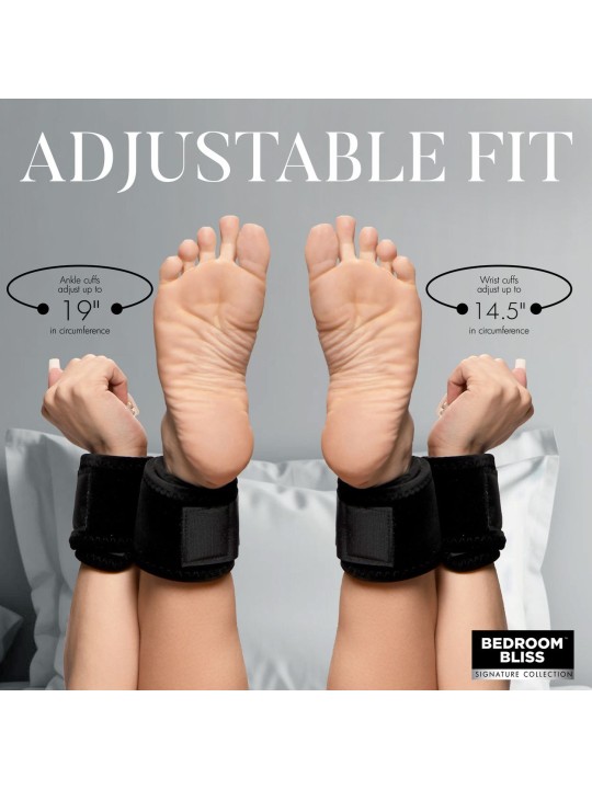 XR Brands - Wrist and Ankle Cuffs - Black