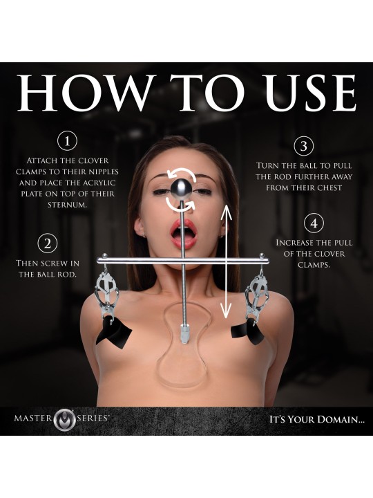 XR Brands - Tower of Pain Nipple Clamps - Silver