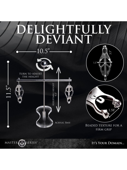 XR Brands - Tower of Pain Nipple Clamps - Silver