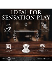 XR Brands - Tower of Pain Nipple Clamps - Silver