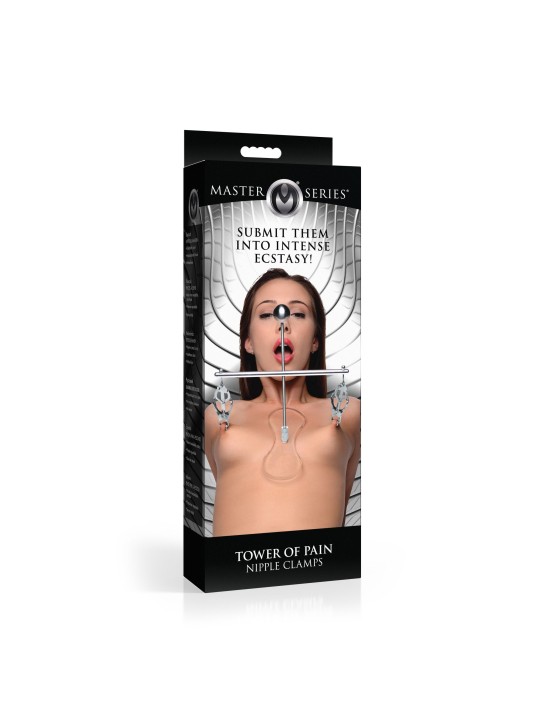 XR Brands - Tower of Pain Nipple Clamps - Silver