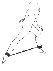 Easytoys Fetish - Expander Spreader Bar and Cuffs Set