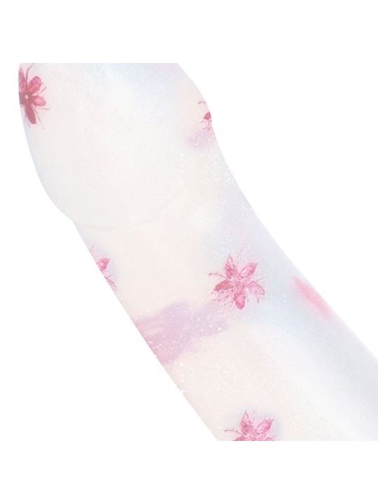 Dildo Collection Flower Power Dildo – Roze Glitterdesign 15 cm
