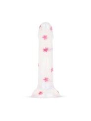 Dildo Collection Flower Power Dildo – Roze Glitterdesign 15 cm