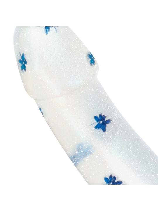 Dildo Collection Blossom Bliss Dildo – Blauw Glitterdesign 19 cm